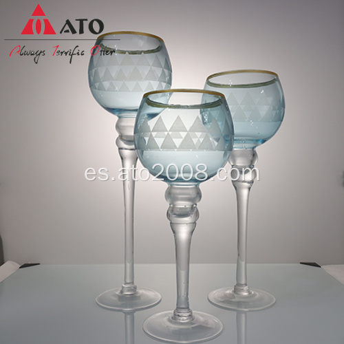 ATO Round Home Glass Decoración de la boda Candlestal